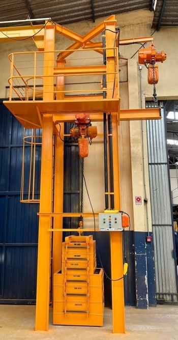 Talha Elétrica de Corrente – Modelo com Trolley Elétrico